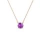 1 - Juliana 5.00 mm Round Amethyst Solitaire Pendant Necklace 