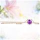 2 - Juliana 5.00 mm Round Amethyst Solitaire Pendant Necklace 