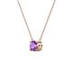 3 - Juliana 5.00 mm Round Amethyst Solitaire Pendant Necklace 