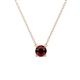 1 - Juliana 5.00 mm Round Red Garnet Solitaire Pendant Necklace 