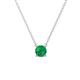 1 - Juliana 5.00 mm Round Emerald Solitaire Pendant Necklace 