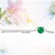 2 - Juliana 5.00 mm Round Emerald Solitaire Pendant Necklace 