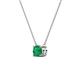 3 - Juliana 5.00 mm Round Emerald Solitaire Pendant Necklace 