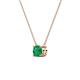 3 - Juliana 5.00 mm Round Emerald Solitaire Pendant Necklace 