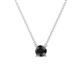 1 - Juliana 5.00 mm Round Black Diamond Solitaire Pendant Necklace 