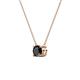 3 - Juliana 5.00 mm Round Black Diamond Solitaire Pendant Necklace 