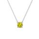 1 - Juliana 5.00 mm Round Yellow Diamond Solitaire Pendant Necklace 