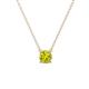 1 - Juliana 5.00 mm Round Yellow Diamond Solitaire Pendant Necklace 