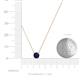 4 - Juliana 5.00 mm Round Blue Sapphire Solitaire Pendant Necklace 