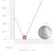 4 - Juliana 5.00 mm Round Lab Created Pink Sapphire Solitaire Pendant Necklace 