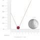 4 - Juliana 5.00 mm Round Ruby Solitaire Pendant Necklace 