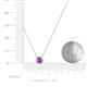 4 - Juliana 5.00 mm Round Amethyst Solitaire Pendant Necklace 