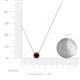 4 - Juliana 5.00 mm Round Red Garnet Solitaire Pendant Necklace 