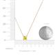4 - Juliana 5.00 mm Round Lab Created Yellow Sapphire Solitaire Pendant Necklace 