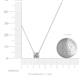4 - Juliana 5.00 mm Round Diamond Solitaire Pendant Necklace 