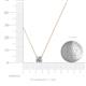 4 - Juliana 5.00 mm Round Lab Grown Diamond Solitaire Pendant Necklace 
