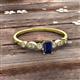2 - Kiara Desire Emerald Cut Blue Sapphire and Round Diamond Engagement Ring 