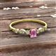 2 - Kiara Desire Emerald Cut Pink Sapphire and Round Diamond Engagement Ring 