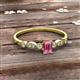 2 - Kiara Desire Emerald Cut Pink Tourmaline and Round Diamond Engagement Ring 