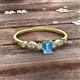 2 - Kiara Desire Emerald Cut Blue Topaz and Round Diamond Engagement Ring 