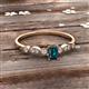 2 - Kiara Desire Emerald Cut London Blue Topaz and Round Diamond Engagement Ring 
