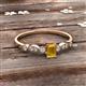 2 - Kiara Desire Emerald Cut Citrine and Round Diamond Engagement Ring 