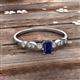 2 - Kiara Desire Emerald Cut Blue Sapphire and Round Diamond Engagement Ring 
