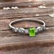 2 - Kiara Desire Emerald Cut Peridot and Round Diamond Engagement Ring 