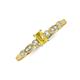 3 - Kiara Desire Emerald Cut Yellow Sapphire and Round Diamond Engagement Ring 