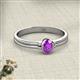 2 - Diana Desire Oval Cut Amethyst Solitaire Engagement Ring 