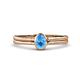 1 - Diana Desire Oval Cut Blue Topaz Solitaire Engagement Ring 