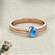 2 - Diana Desire Oval Cut Blue Topaz Solitaire Engagement Ring 