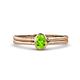 1 - Diana Desire Oval Cut Peridot Solitaire Engagement Ring 