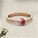 2 - Diana Desire Oval Cut Rhodolite Garnet Solitaire Engagement Ring 