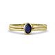 1 - Diana Desire Oval Cut Blue Sapphire Solitaire Engagement Ring 