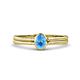1 - Diana Desire Oval Cut Blue Topaz Solitaire Engagement Ring 