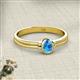 2 - Diana Desire Oval Cut Blue Topaz Solitaire Engagement Ring 