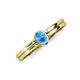 3 - Diana Desire Oval Cut Blue Topaz Solitaire Engagement Ring 