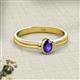 2 - Diana Desire Oval Cut Iolite Solitaire Engagement Ring 
