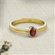 2 - Diana Desire Oval Cut Red Garnet Solitaire Engagement Ring 