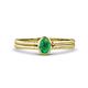 1 - Diana Desire Oval Cut Emerald Solitaire Engagement Ring 