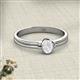 2 - Diana Desire Oval Cut White Sapphire Solitaire Engagement Ring 