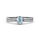 1 - Diana Desire Oval Cut Aquamarine Solitaire Engagement Ring 