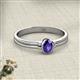 2 - Diana Desire Oval Cut Iolite Solitaire Engagement Ring 