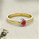 2 - Diana Desire Oval Cut Rhodolite Garnet Solitaire Engagement Ring 