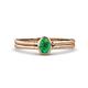 1 - Diana Desire Oval Cut Emerald Solitaire Engagement Ring 