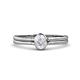1 - Diana Desire Oval Cut White Sapphire Solitaire Engagement Ring 