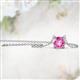2 - Juliana 6.00 mm Round Pink Sapphire Solitaire Pendant Necklace 
