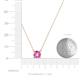 4 - Juliana 6.00 mm Round Pink Sapphire Solitaire Pendant Necklace 