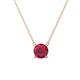 1 - Juliana 6.00 mm Round Ruby Solitaire Pendant Necklace 